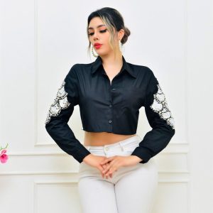 BLUSA LENTEJUELA Y PERLAS