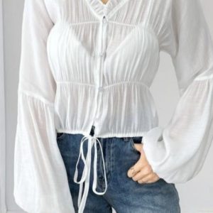 BLUSA ROMANTICA CON BOTONES