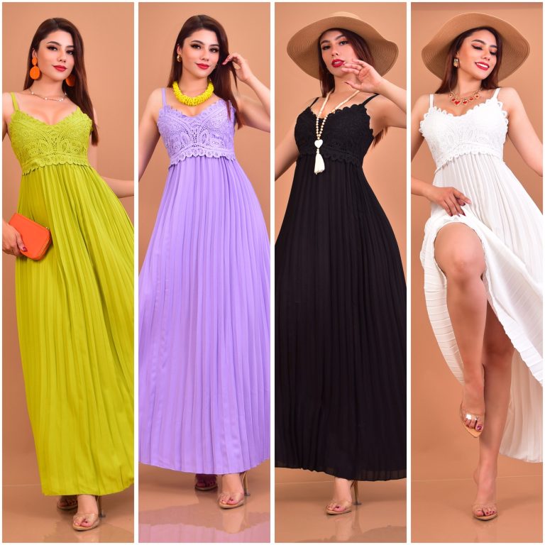 MAXI VESTIDO PLISADO