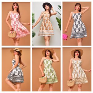 VESTIDO CORTO ESTAMPADO