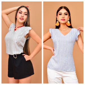 BLUSA FRESCA CON ESCOTE EN V