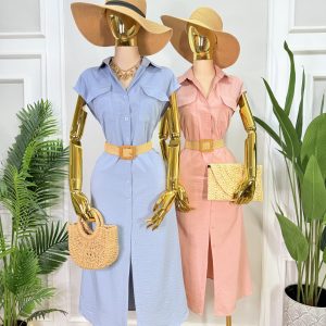 VESTIDO CAMISERO CON CINTURÓN