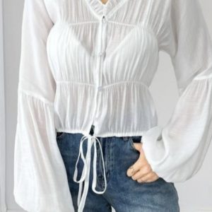 BLUSA ROMANTICA CON BOTONES