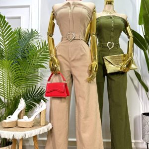 JUMPSUIT STRAPPLES CINTURON METÁLICO