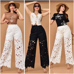 PANTALÓN BORDADO TIPO ENCAJE
