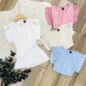 BLUSA MANGA CROCHET