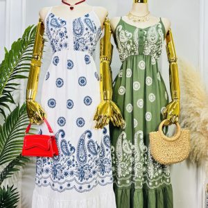 VESTIDO LARGO BORDADO