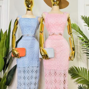 CONJUNTO TOP FALDA ENCAJE
