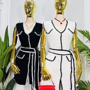 VESTIDO TIPO CHALECO TEJIDO TEXTURIZADO