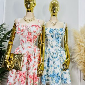 VESTIDO ESTILO CAMPESTRE CON ESTAMPADO FLORAL