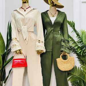 CONJUNTO CASUAL CON ENCAJE