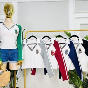 BLUSA TIPO POLO BICOLOR