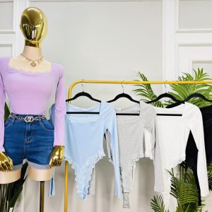 PANTIBLUSA ESCOTE ENCAJE