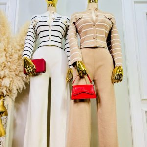 CONJUNTO FEMENINO DISEÑO A RAYAS