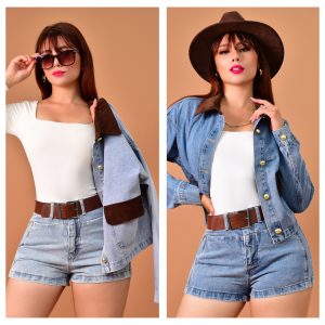 CONJUNTO DENIM SHORT CHAQUETA
