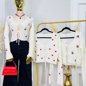 SUETER CROP BORDADO