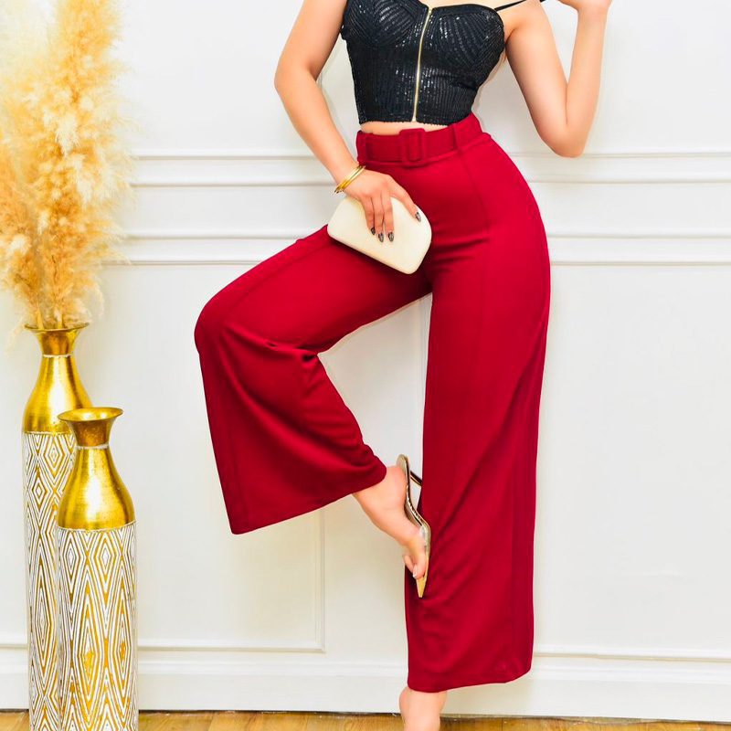 PANTALON ACAMPANADO PINZAS