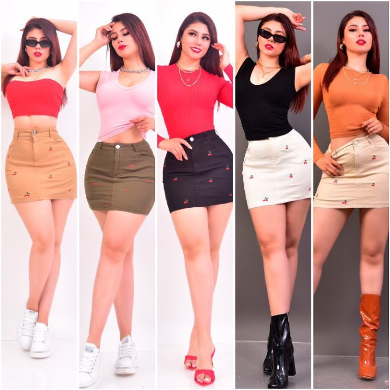 MINI FALDA CHERRY GABARDINA