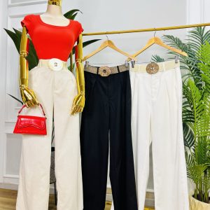 PANTALON ANCHO CON CINTURON