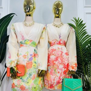 VESTIDO FLORAL MANGA LARGA