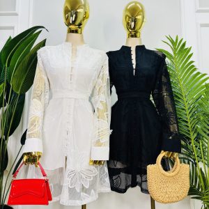 VESTIDO ELEGANTE CON TRANSPARECIA