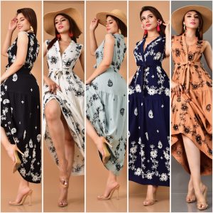 VESTIDO FRESCO TIPO CAMISERO BORDADO