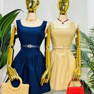 VESTIDO CORTO CON CINTURON