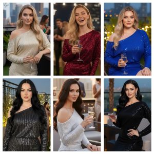 VESTIDO CORTO DE LENTEJUELA HOMBRO DESCUBIERTO