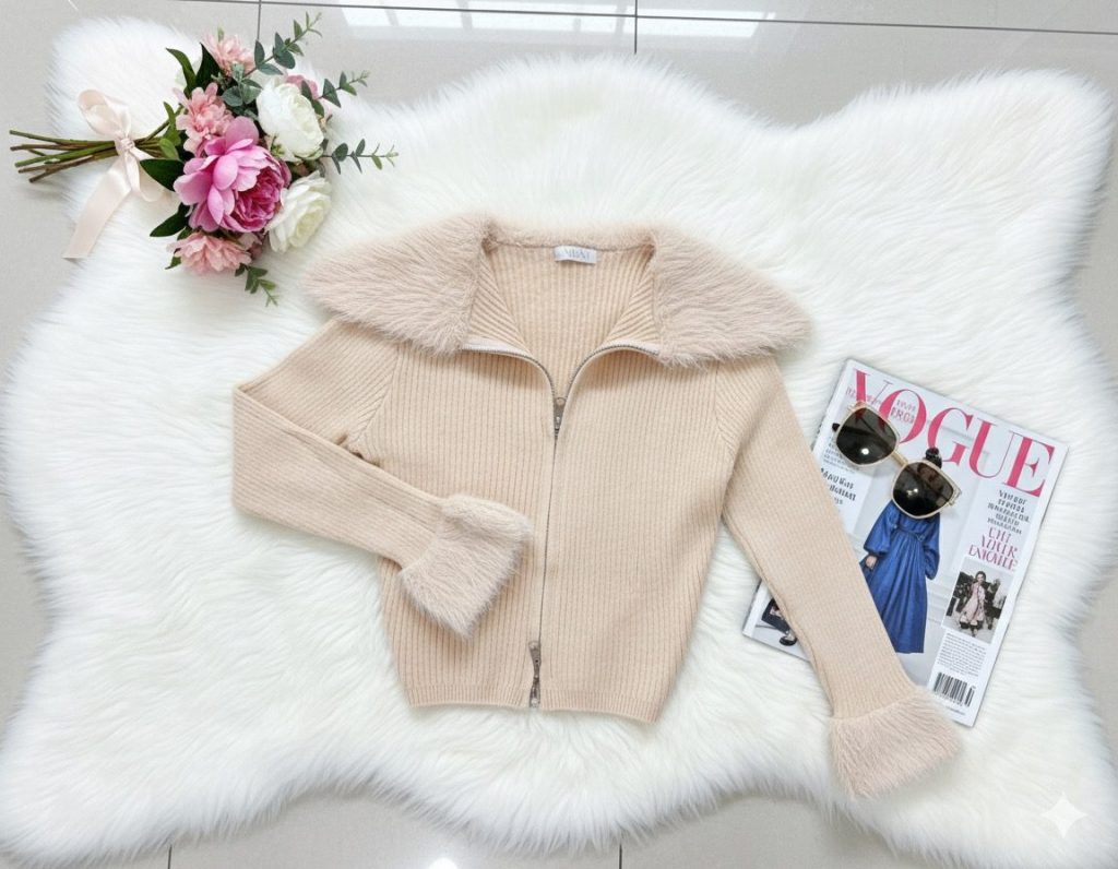 SUDADERA CON APLICACIONES DE PELUCHE