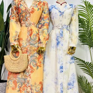 VESTIDO LARGO ESTAMPADO FLORAL