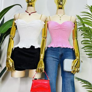 BLUSA CON TIRANTES DE CADENA