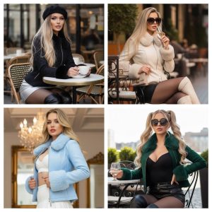 CHAMARRA ESTOLA DESMONTABLE EN CUELLO Y PUÑOS CIERRES METÁLICOS