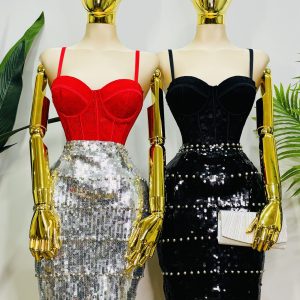 FALDA METALICA DE LENTEJUELAS