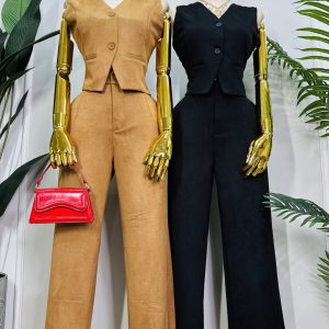 CONJUNTO DE GAMUZA PANTALON CHALECO