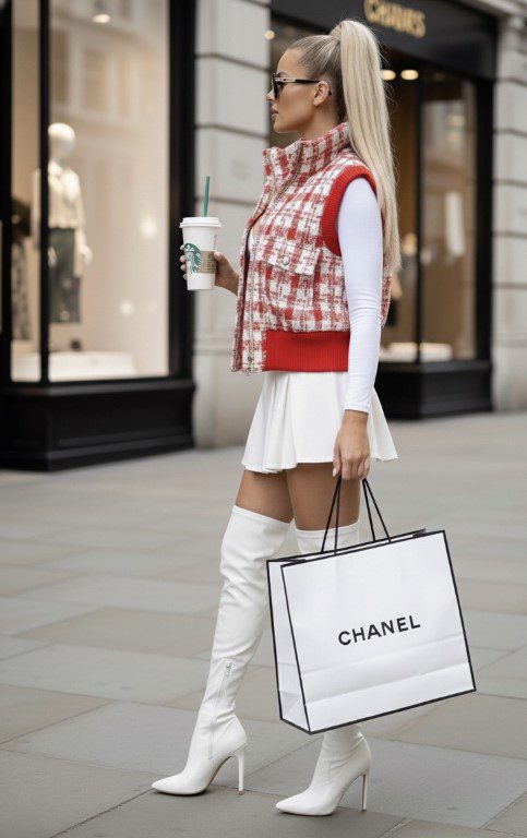 CHALECO PUFFER TWEED