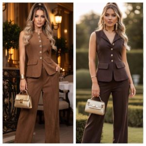 CONJUNTO SASTRE DE GAMUZA