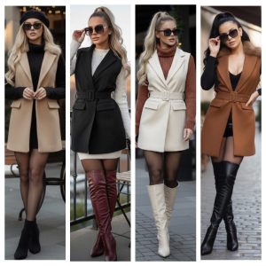 CHALECO LARGO CON ESTOLA DESMONTABLE