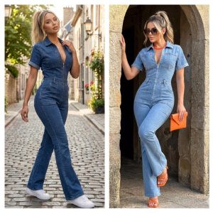 JUMPSUIT DENIM CON CIERRE FRONTAL