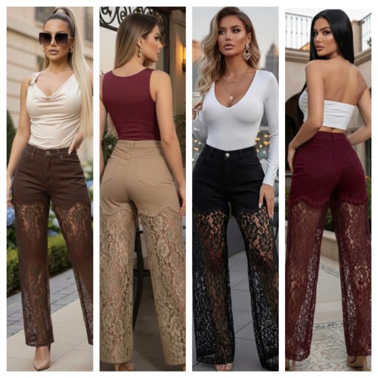 PANTALON DE ENCAJE ELEGANTE