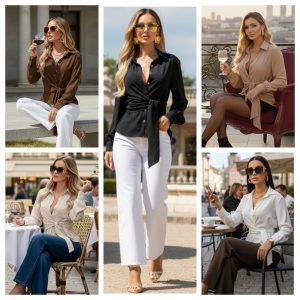 CAMISA CRUZADA CON LAZO AL FRENTE