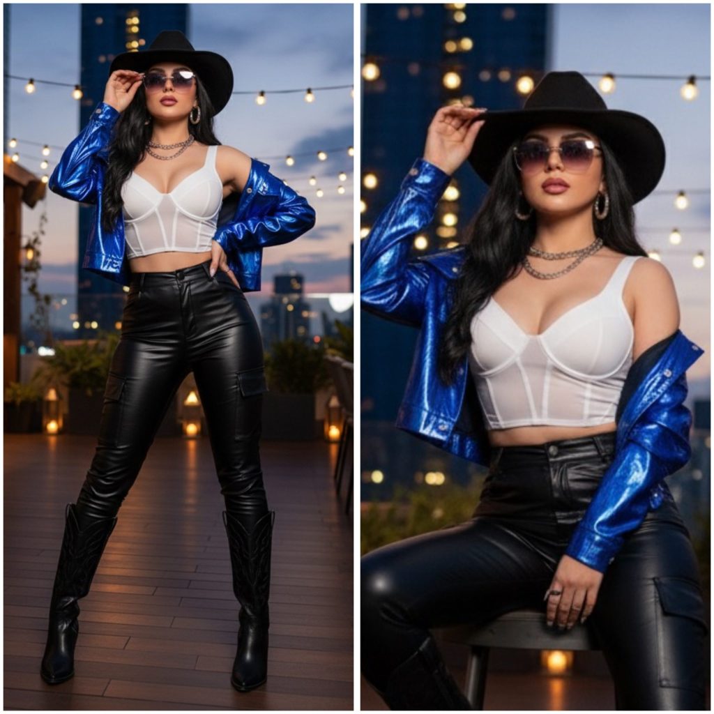 CHAQUETA EFECTO METALICO
