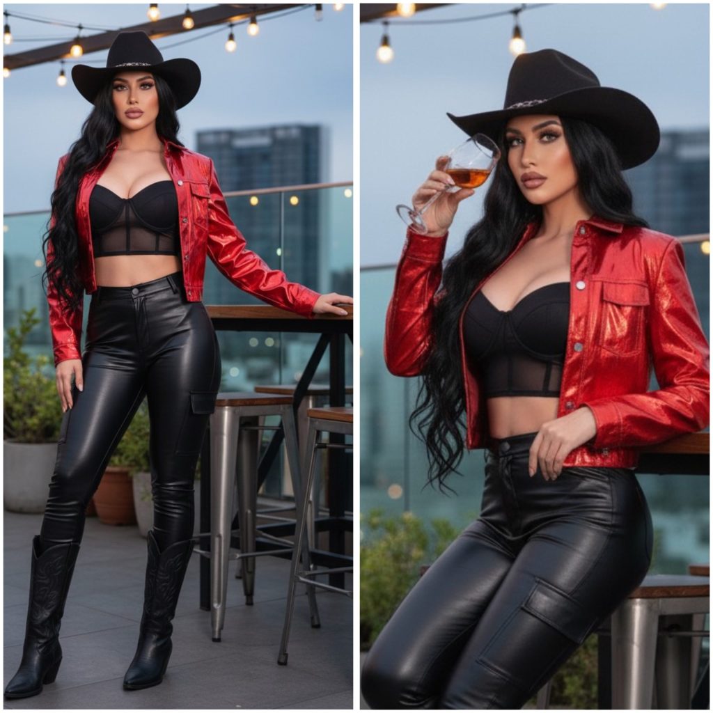 CHAQUETA EFECTO METALICO