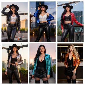 CHAQUETA EFECTO METALICO