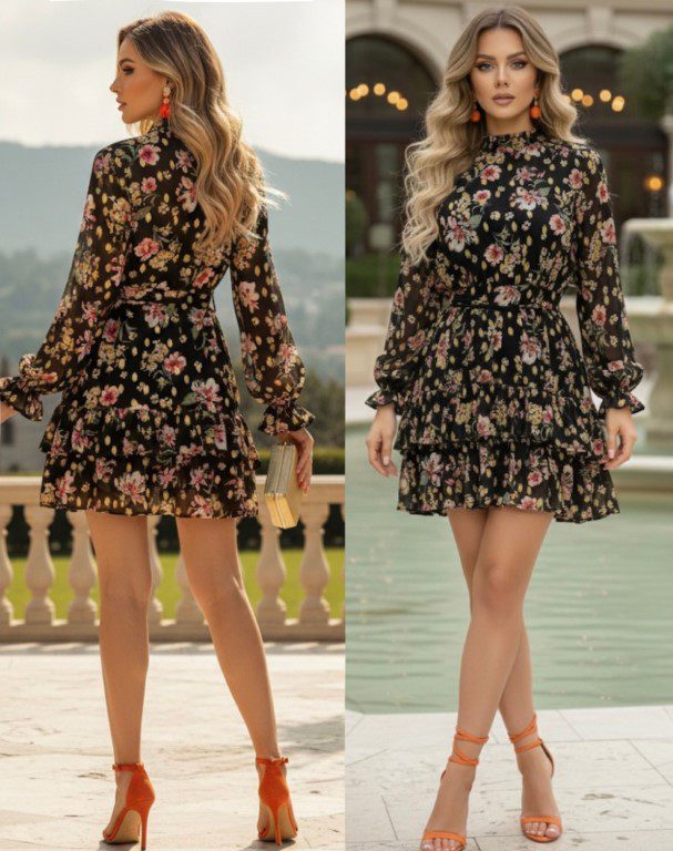 VESTIDO FLORAL ROMANTICO