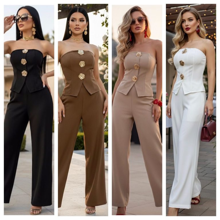 CONJUNTO STRAPLESS GOLDEN ROSE