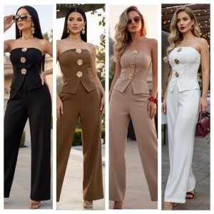 CONJUNTO STRAPLESS GOLDEN ROSE