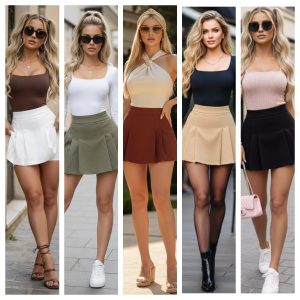 FALDA SHORT TABLONEADA