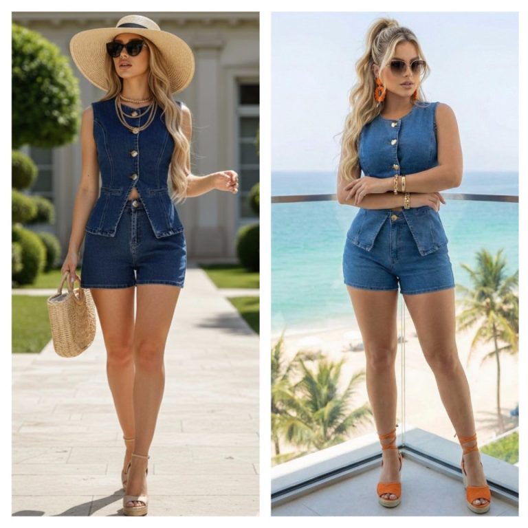 CONJUNTO DENIM SHORT