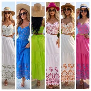 CONJUNTO BORDADO MAXI FALDA