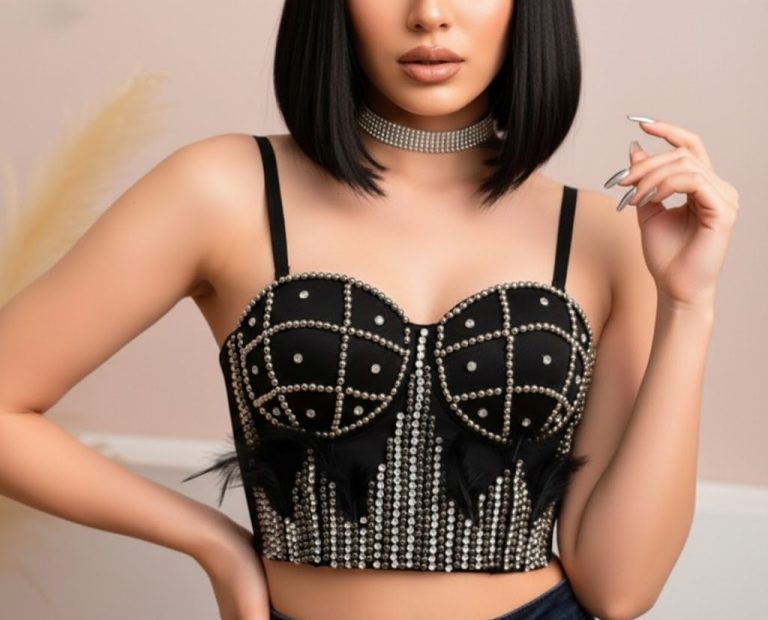 BUSTIER ESTOPEROL Y PLUMA